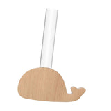 Maxbell Mini Glass Plant Pot Kids Adults Kitchen Test Tube Flower Vase Fridge Magnet Whale 7.5x12cm