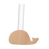 Maxbell Mini Glass Plant Pot Kids Adults Kitchen Test Tube Flower Vase Fridge Magnet Whale 7.5x12cm