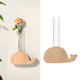 Maxbell Mini Glass Plant Pot Kids Adults Kitchen Test Tube Flower Vase Fridge Magnet Whale 7.5x12cm