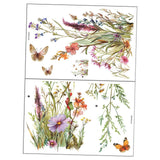 Maxbell 2x Floral Spring Wall Sticker Practical for Tile Surface Kitchen Living Room