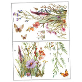 Maxbell 2x Floral Spring Wall Sticker Practical for Tile Surface Kitchen Living Room