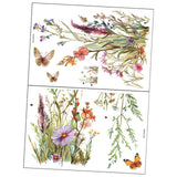 Maxbell 2x Floral Spring Wall Sticker Practical for Tile Surface Kitchen Living Room