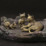Maxbell Miniature Cat Figurine Artwork for Anniversary Table Centerpiece Dining Room