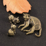 Maxbell Miniature Cat Figurine Artwork for Anniversary Table Centerpiece Dining Room
