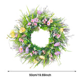 Maxbell Artificial Flower Wreath Elegant Floral Wreath for Party Front Door Festival 50cm