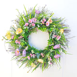 Maxbell Artificial Flower Wreath Elegant Floral Wreath for Party Front Door Festival 50cm