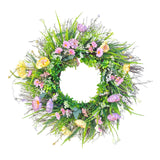 Maxbell Artificial Flower Wreath Elegant Floral Wreath for Party Front Door Festival 50cm