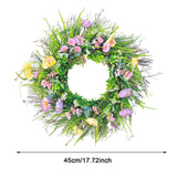 Maxbell Artificial Flower Wreath Elegant Floral Wreath for Party Front Door Festival 45cm
