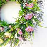 Maxbell Artificial Flower Wreath Elegant Floral Wreath for Party Front Door Festival 45cm