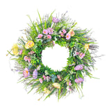 Maxbell Artificial Flower Wreath Elegant Floral Wreath for Party Front Door Festival 45cm