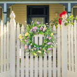 Maxbell Artificial Flower Wreath Elegant Floral Wreath for Party Front Door Festival 45cm