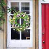 Maxbell Artificial Flower Wreath Elegant Floral Wreath for Party Front Door Festival 45cm