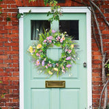 Maxbell Artificial Flower Wreath Elegant Floral Wreath for Party Front Door Festival 45cm