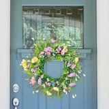 Maxbell Artificial Flower Wreath Elegant Floral Wreath for Party Front Door Festival 45cm