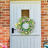 Maxbell Artificial Flower Wreath Elegant Floral Wreath for Party Front Door Festival 45cm