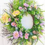 Maxbell Artificial Flower Wreath Elegant Floral Wreath for Party Front Door Festival 40cm