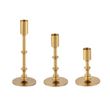 Maxbell Metal Candle Holder Elegant Antique Candle Stand for Wedding Decor Fireplace 8x8x11cm