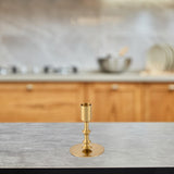 Maxbell Metal Candle Holder Elegant Antique Candle Stand for Wedding Decor Fireplace 8x8x11cm
