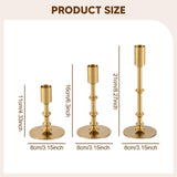 Maxbell Metal Candle Holder Elegant Antique Candle Stand for Wedding Decor Fireplace 8x8x11cm