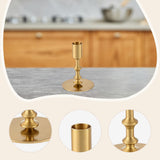 Maxbell Metal Candle Holder Elegant Antique Candle Stand for Wedding Decor Fireplace 8x8x11cm