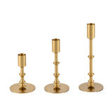 Maxbell Metal Candle Holder Elegant Antique Candle Stand for Wedding Decor Fireplace 8x8x11cm