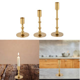 Maxbell Metal Candle Holder Elegant Antique Candle Stand for Wedding Decor Fireplace 8x8x11cm