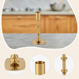 Maxbell Metal Candle Holder Elegant Antique Candle Stand for Wedding Decor Fireplace 8x8x16cm