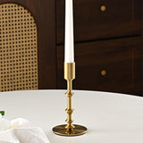 Maxbell Metal Candle Holder Elegant Antique Candle Stand for Wedding Decor Fireplace 8x8x16cm