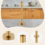 Maxbell Metal Candle Holder Elegant Antique Candle Stand for Wedding Decor Fireplace 8x8x21cm