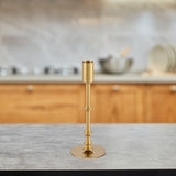 Maxbell Metal Candle Holder Elegant Antique Candle Stand for Wedding Decor Fireplace 8x8x21cm