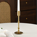 Maxbell Metal Candle Holder Elegant Antique Candle Stand for Wedding Decor Fireplace 8x8x21cm
