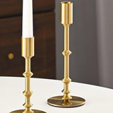 Maxbell Metal Candle Holder Elegant Antique Candle Stand for Wedding Decor Fireplace 8x8x21cm