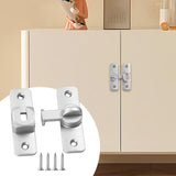 Maxbell Barn Door latches Hardware Sliding Door Lock for Bedroom Barn Door Wardrobes Silver