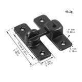 Maxbell Barn Door latches Hardware Sliding Door Lock for Bedroom Barn Door Wardrobes Black