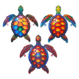 Maxbell Sea Turtle Wall Decor Yard Outdoor Beach Theme Sign Garden Hanging Sculpture Style A