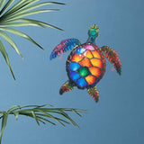 Maxbell Sea Turtle Wall Decor Yard Outdoor Beach Theme Sign Garden Hanging Sculpture Style A