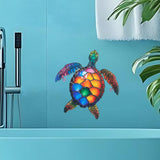 Maxbell Sea Turtle Wall Decor Yard Outdoor Beach Theme Sign Garden Hanging Sculpture Style A