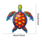 Maxbell Sea Turtle Wall Decor Yard Outdoor Beach Theme Sign Garden Hanging Sculpture Style B