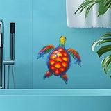 Maxbell Sea Turtle Wall Decor Yard Outdoor Beach Theme Sign Garden Hanging Sculpture Style B