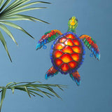 Maxbell Sea Turtle Wall Decor Yard Outdoor Beach Theme Sign Garden Hanging Sculpture Style B
