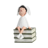 Maxbell Girl Statue Resin Gift Character Figurine for Coffee Table Living Room Porch