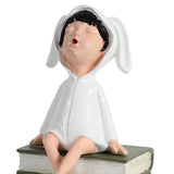 Maxbell Girl Statue Resin Gift Character Figurine for Coffee Table Living Room Porch