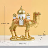 Maxbell Camel Statue Craft Resin Home Decoration for Fireplace Bedroom Birthday Gift 23cmx8.5cmx25.5cm