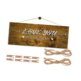 Maxbell Wooden Hanging Photo Display Hanging Sign for Coffee Bridal Shower Gift Home