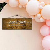 Maxbell Wooden Hanging Photo Display Hanging Sign for Coffee Bridal Shower Gift Home