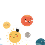 Maxbell 2Pcs Solar System Wall Stickers Cartoon Walls Decals for Background Playroom