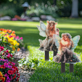 Maxbell Outdoor Garden Stake 2D Ornament Yard Sign for Front Porch Pathway Gardening Fairy with Lamp