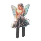 Maxbell Outdoor Garden Stake 2D Ornament Yard Sign for Front Porch Pathway Gardening Fairy with Heart