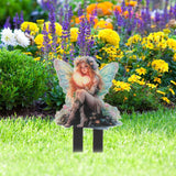 Maxbell Outdoor Garden Stake 2D Ornament Yard Sign for Front Porch Pathway Gardening Fairy with Heart