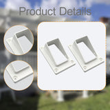 Maxbell 2x3.5inch Vinyl Stair Rail Handrail Bracket White Accessory Angled Connector 2pcs